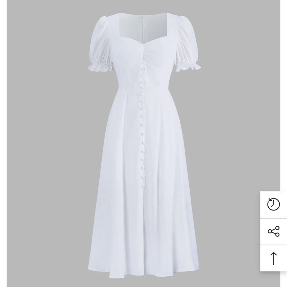 Snowflake puff sleeve dress